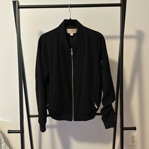 Michael Kors bomber jacket with silver hardware